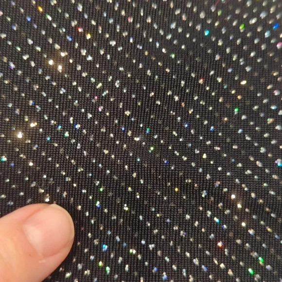 Vintage Laurel  Glitter Sparkle Long Sleeve Open Front Black Cardigan Woman 14 - Picture 10 of 10